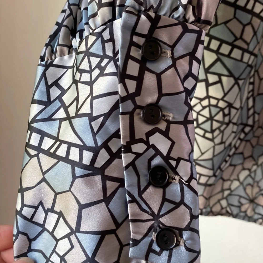 Lane Bryant 22/24 Geometric Print Off Shoulder Top - Picture 7 of 10